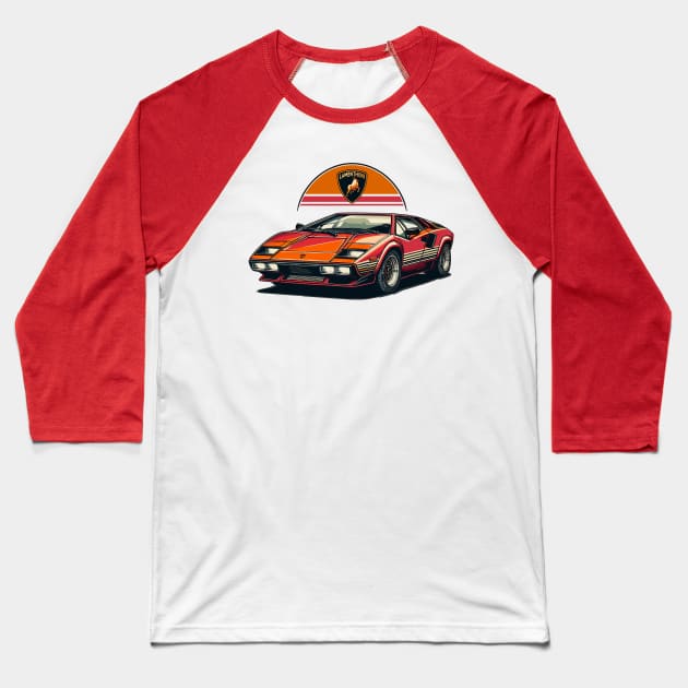 Lamborghini Aventador Baseball T-Shirt by Vehicles-Art
